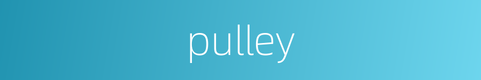 pulley的同义词