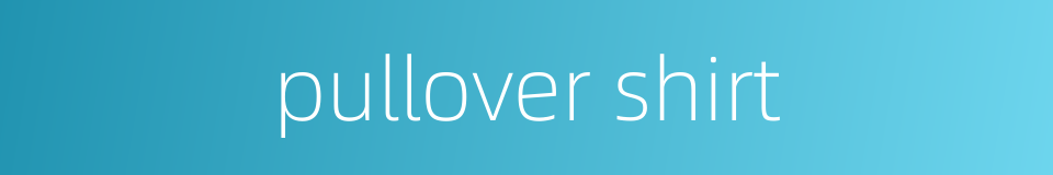 pullover shirt的同义词