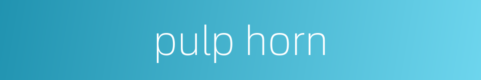 pulp horn的同义词