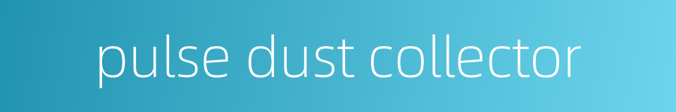pulse dust collector的同义词
