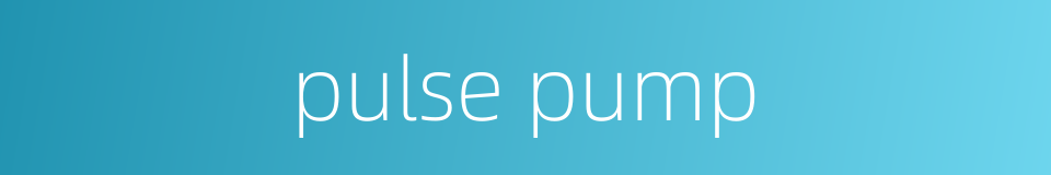 pulse pump的同义词