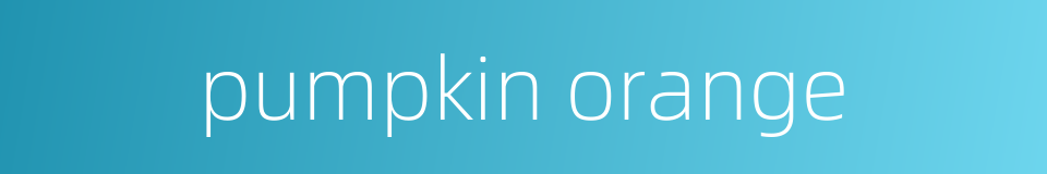 pumpkin orange的同义词