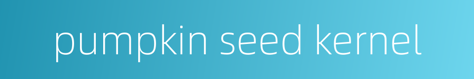 pumpkin seed kernel的同义词