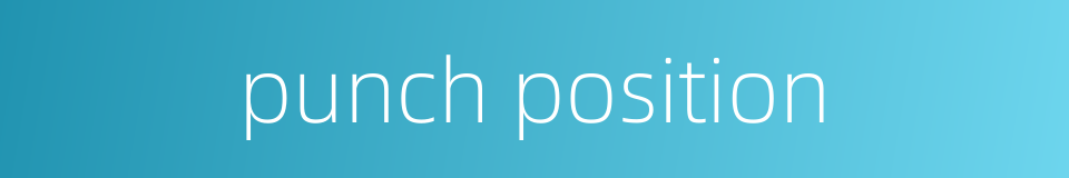 punch position的同义词