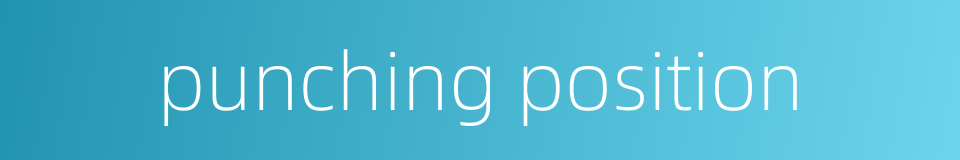 punching position的同义词