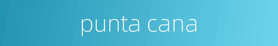 punta cana的同义词