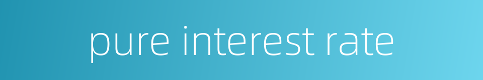 pure interest rate的同义词