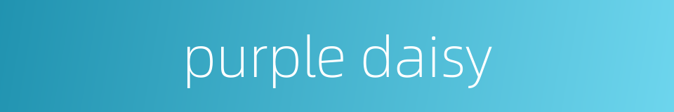 purple daisy的同义词