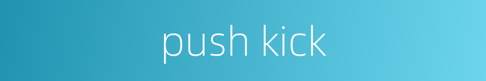 push kick的同义词