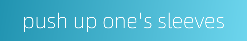 push up one's sleeves的同义词