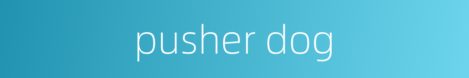 pusher dog的同义词