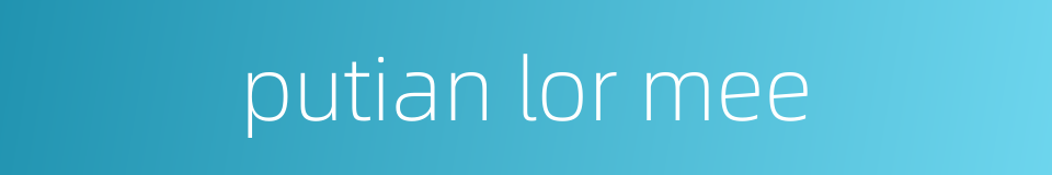 putian lor mee的同义词