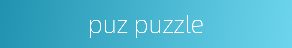 puz puzzle的同义词