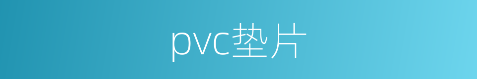 pvc垫片的同义词