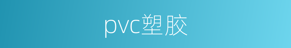 pvc塑胶的同义词