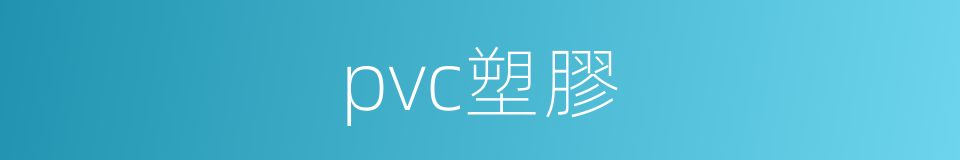 pvc塑膠的同義詞