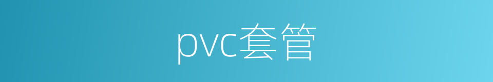 pvc套管的同义词