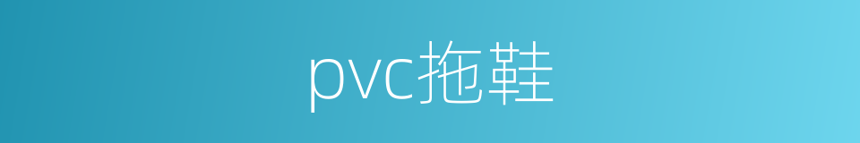 pvc拖鞋的同义词