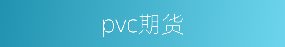 pvc期货的同义词