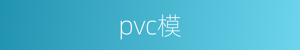 pvc模的同义词