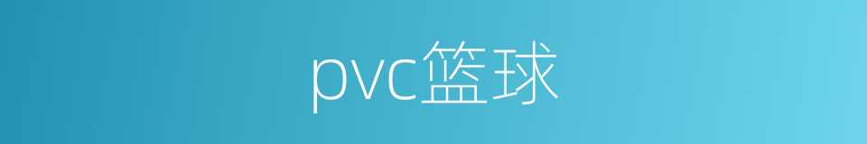 pvc篮球的同义词