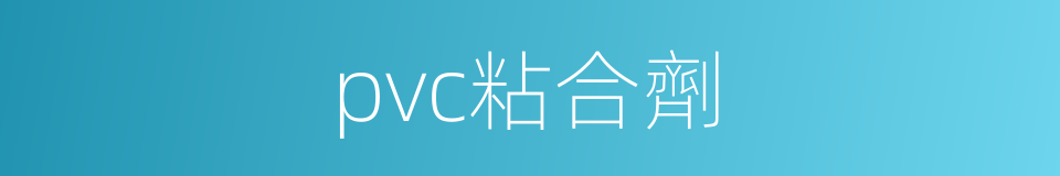 pvc粘合劑的同義詞