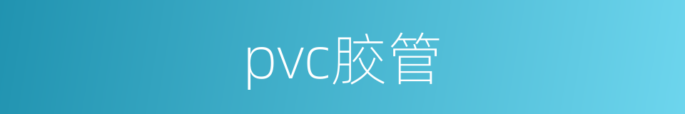 pvc胶管的同义词