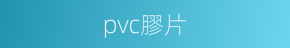 pvc膠片的同義詞