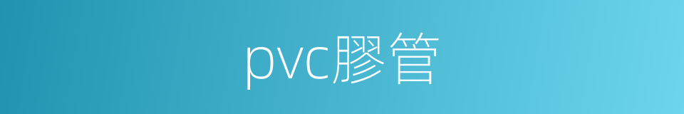 pvc膠管的同義詞