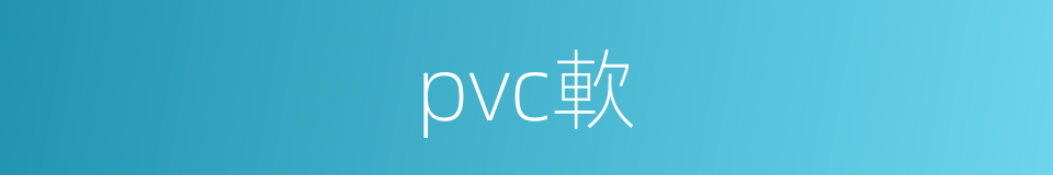 pvc軟的同義詞