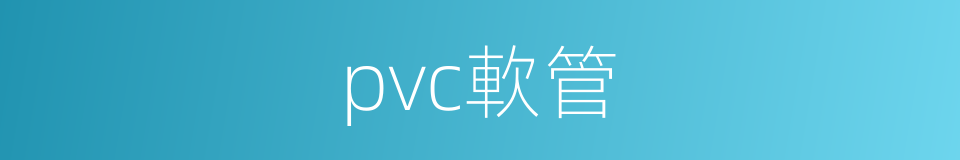 pvc軟管的同義詞