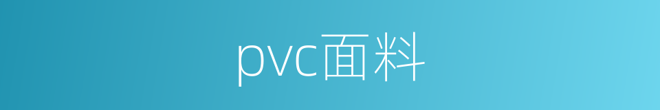 pvc面料的同义词