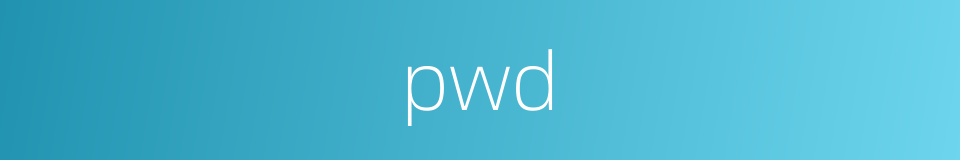 pwd的同义词