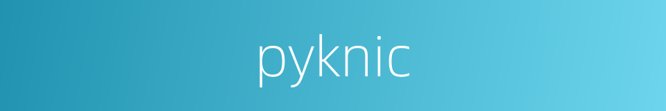 pyknic的同义词