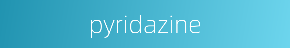 pyridazine的同义词