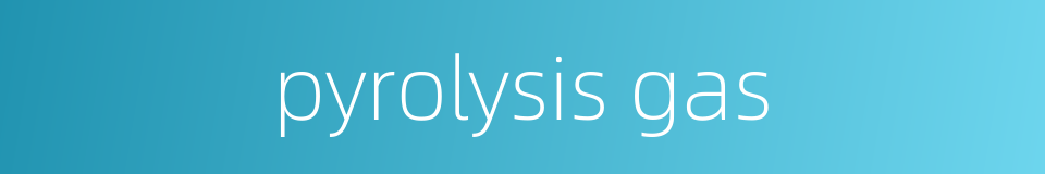 pyrolysis gas的同义词