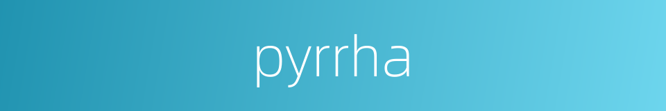 pyrrha的同义词
