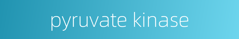 pyruvate kinase的同义词