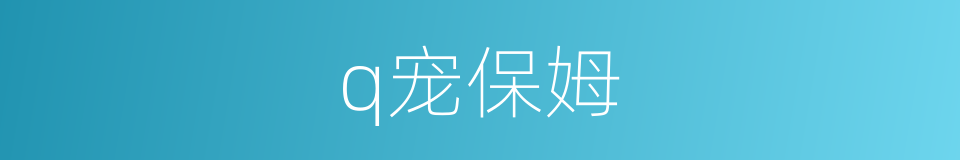 q宠保姆的同义词
