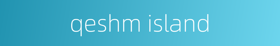 qeshm island的同义词