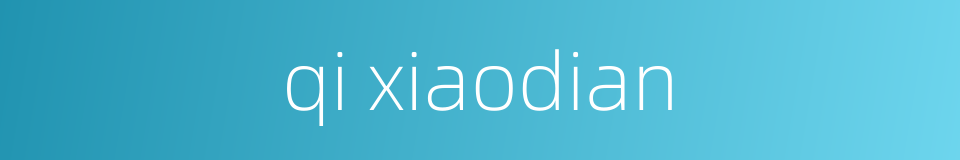 qi xiaodian的同义词