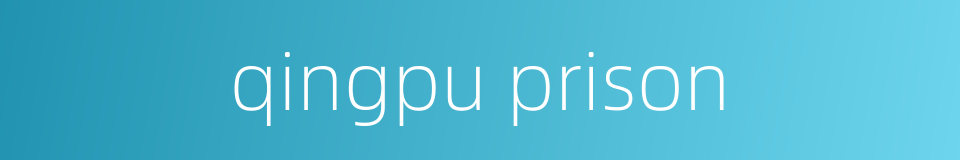 qingpu prison的同义词