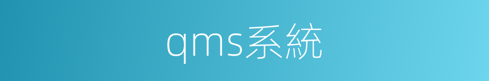 qms系統的同義詞