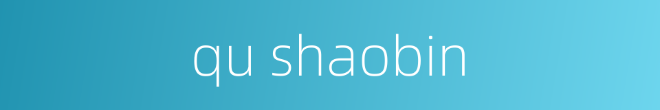 qu shaobin的同义词
