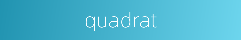 quadrat的同义词