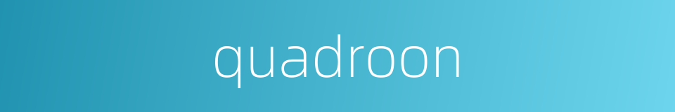 quadroon的同义词