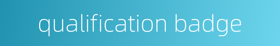 qualification badge的同义词