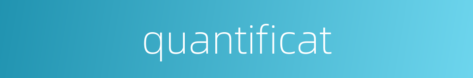 quantificat的同义词