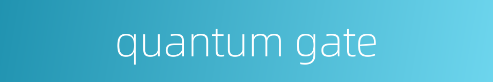 quantum gate的同义词