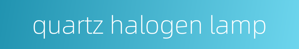 quartz halogen lamp的同义词